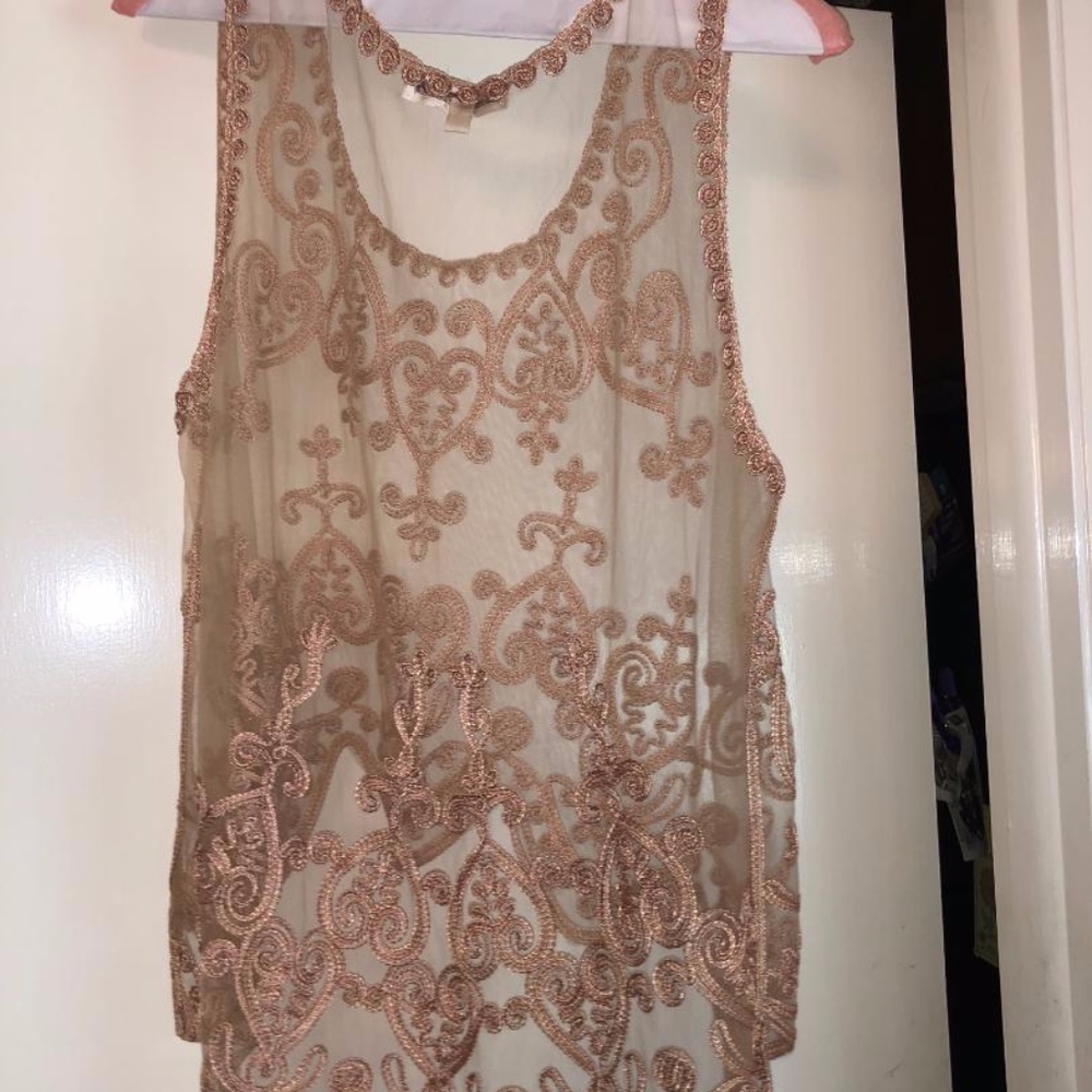 Women's sheer overlay shirt